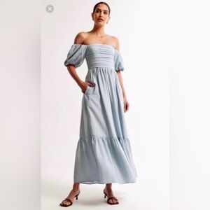 Abercrombie & Fitch Sky Blue Smocked dress